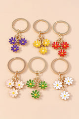 White Cute Daisy Shape Ornament Key Ring Other Accessories JT's Designer Fashion