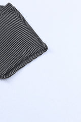 Gray Striped Ribbed Knit T-shirt Shift Dress T Shirt Dresses JT's Designer Fashion