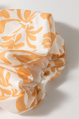 Apricot Floral Print Puff Short Sleeve Resort Plus Size Maxi Dress Plus Size Maxi Dresses JT's Designer Fashion