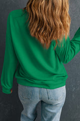 Dark Green Solid Classic Crewneck Pullover Sweatshirt Sweatshirts & Hoodies JT's Designer Fashion