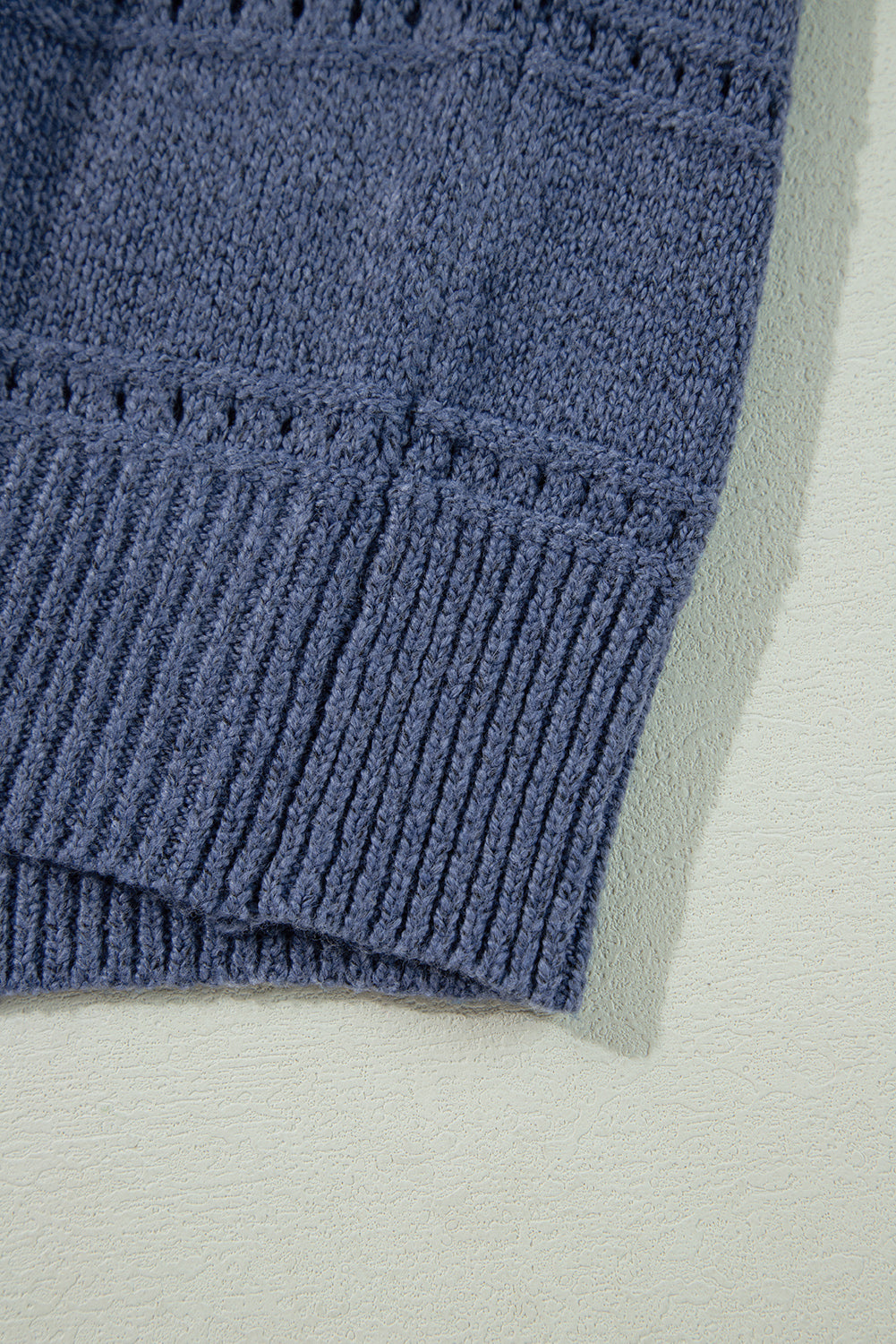 Real Teal Boat Neck Drop Shoulder Pointelle Knit Sweater Sweaters JT's Designer Fashion