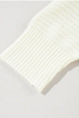Orange Stripe Loose Color Block Drop Shoulder Bubble Sleeve Sweater Sweaters JT's Designer Fashion