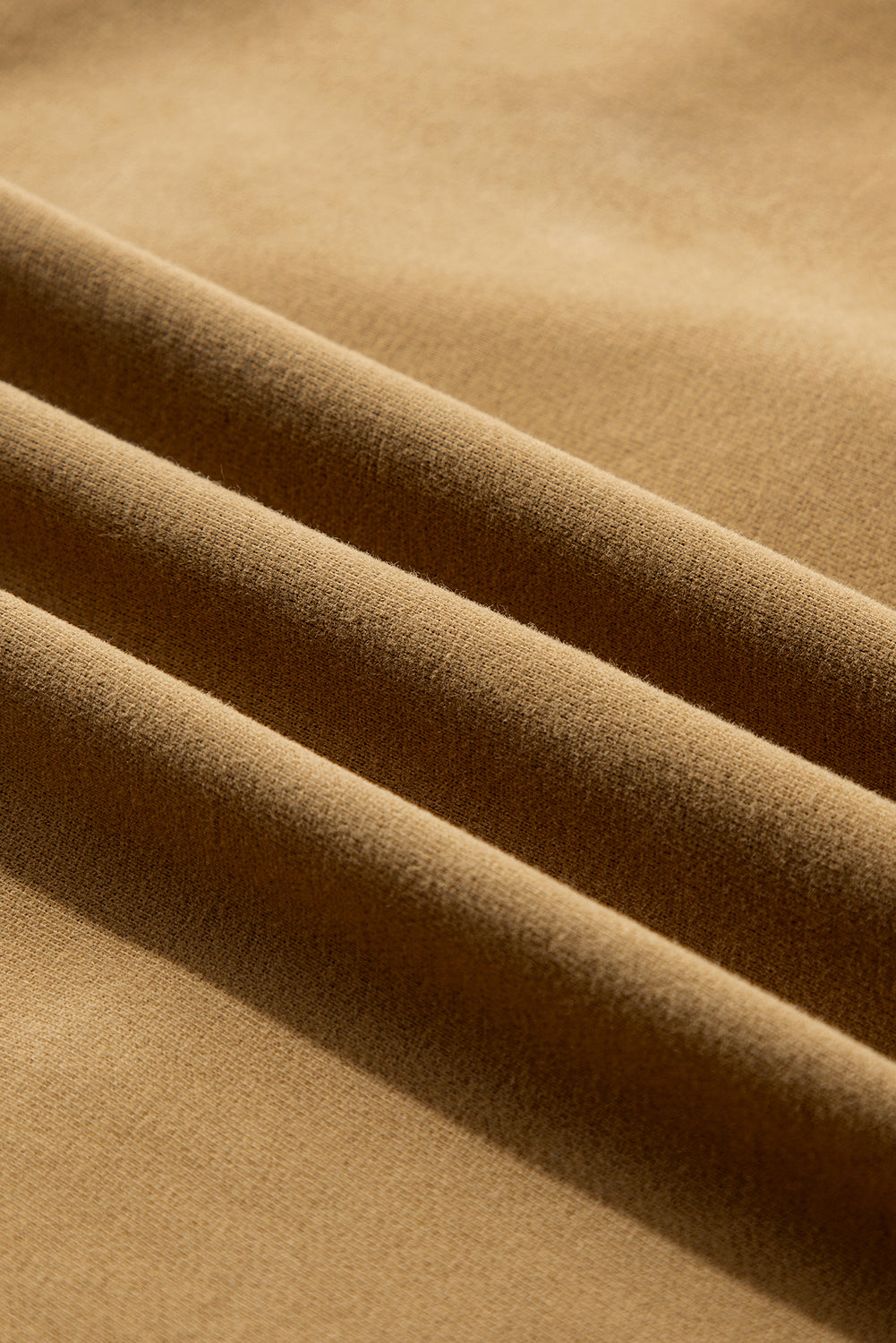 Brown Fleece Lined Half Zipper Kangaroo Pockets Loose Hoodie Sweatshirts & Hoodies JT's Designer Fashion