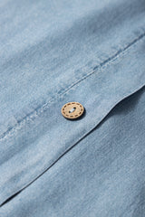 Beau Blue Buttoned Front High Waist Side Pockets Denim Maxi Skirt Skirts & Petticoat JT's Designer Fashion