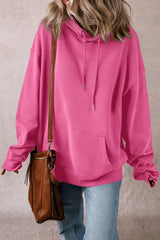 Bonbon Fleece Lined Kangaroo Pocket Drawstring Chunky Hoodie Sweatshirts & Hoodies JT's Designer Fashion