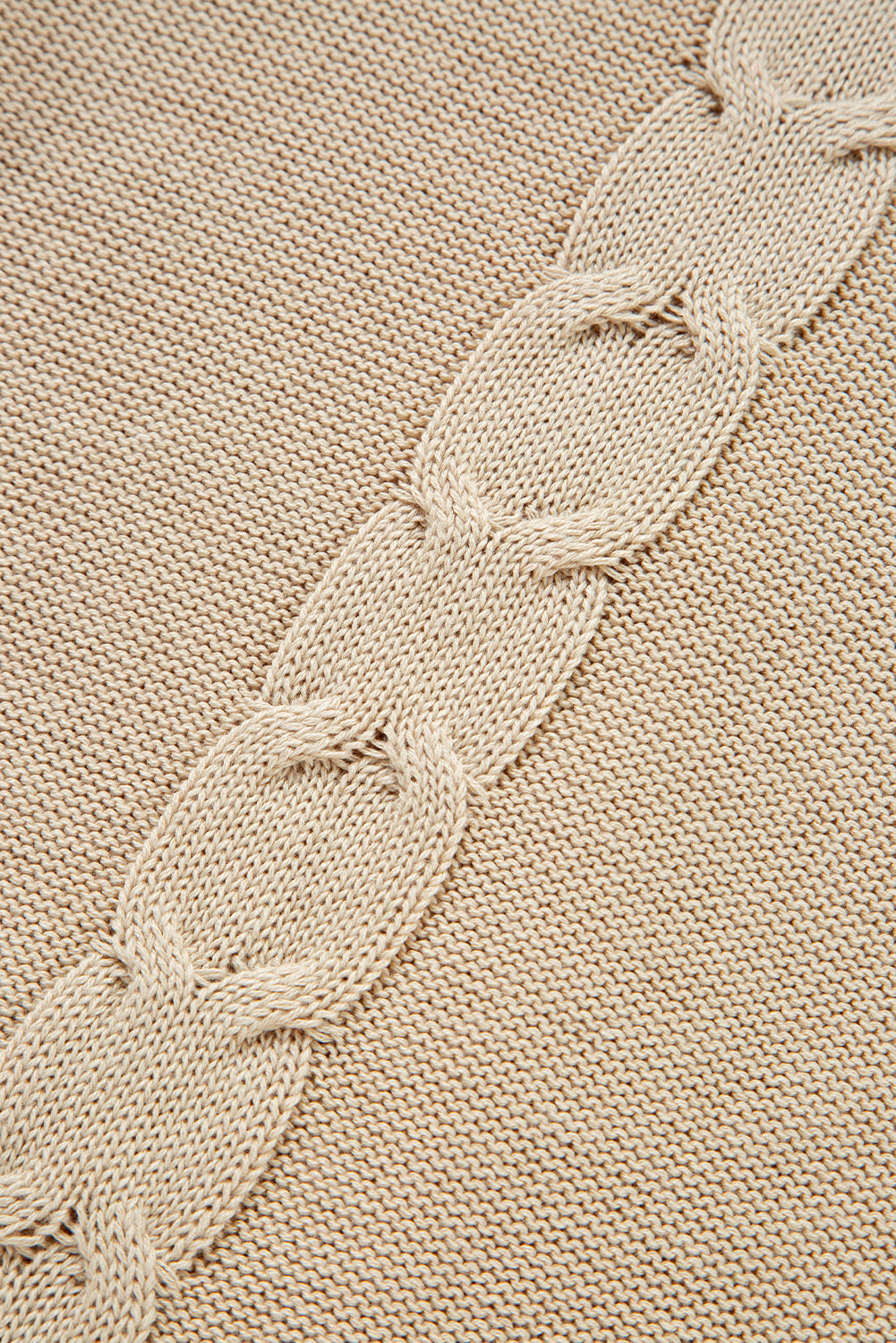 Parchment Cable Knit Braided Tie Sleeve Plus Size Open Cardigan Plus Size Sweaters & Cardigans JT's Designer Fashion