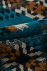 Blue Aztec Printed Denim Jacket Denim Jackets JT's Designer Fashion