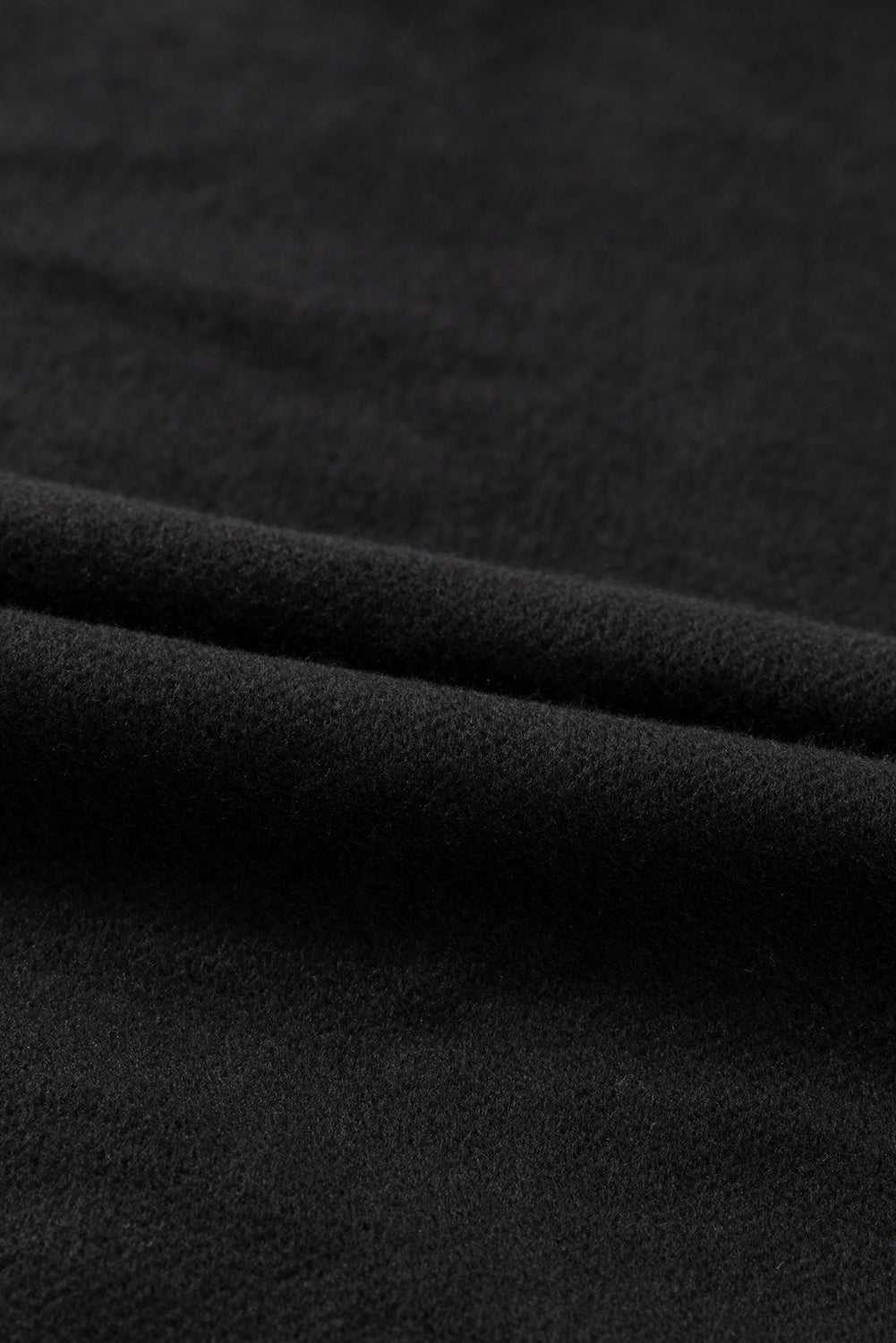 Black Fleece Lined Kangaroo Pocket Drawstring Chunky Hoodie Sweatshirts & Hoodies JT's Designer Fashion