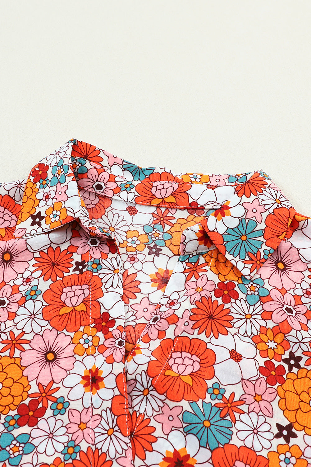 Multicolor Boho Floral Collared Long Sleeve Ruffled Dress Floral Dresses JT's Designer Fashion