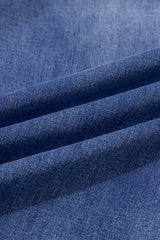 Beau Blue Tailored Center Seam Detail Straight Loose High Rise Jeans Jeans JT's Designer Fashion