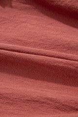 Red Sandalwood Geometric Stitch Shirred Bodice Ruffled Trim Sleeveless Mini Dress Dresses JT's Designer Fashion
