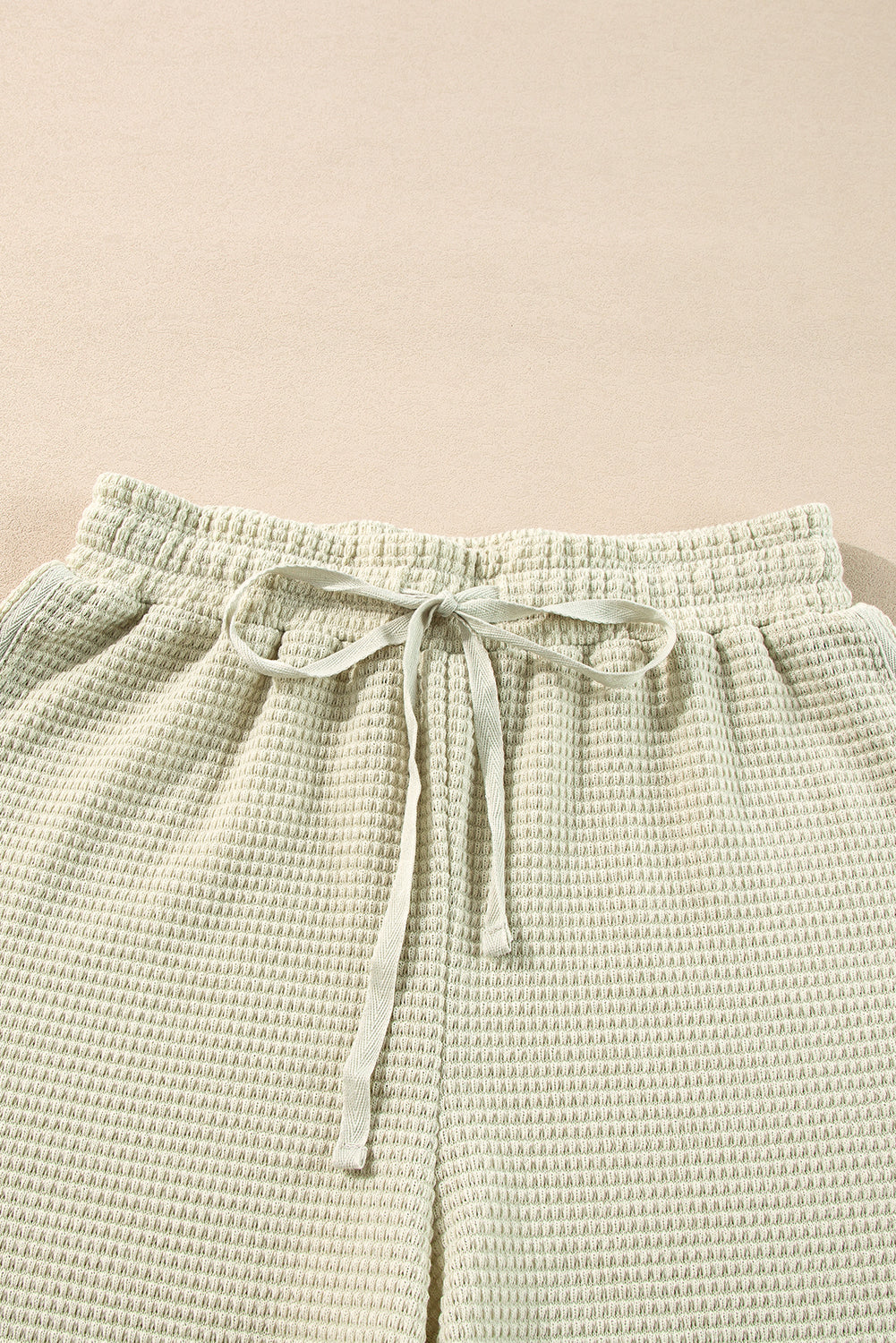 Parchment Textured Buttoned Long Sleeve Top 2 Piece Shorts Set Short Sets JT's Designer Fashion