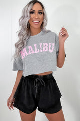 Black Mineral Wash French Terry High Waist Casual Shorts Casual Shorts JT's Designer Fashion