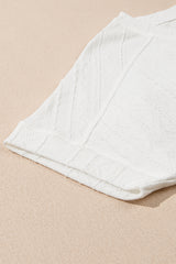 Jet Stream Textured Patched Pocket Short Sleeve Top Drawstring Shorts Set Short Sets JT's Designer Fashion