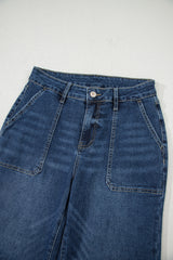 Ashleigh Blue Cropped High Rise Wide Leg Jeans Jeans JT's Designer Fashion
