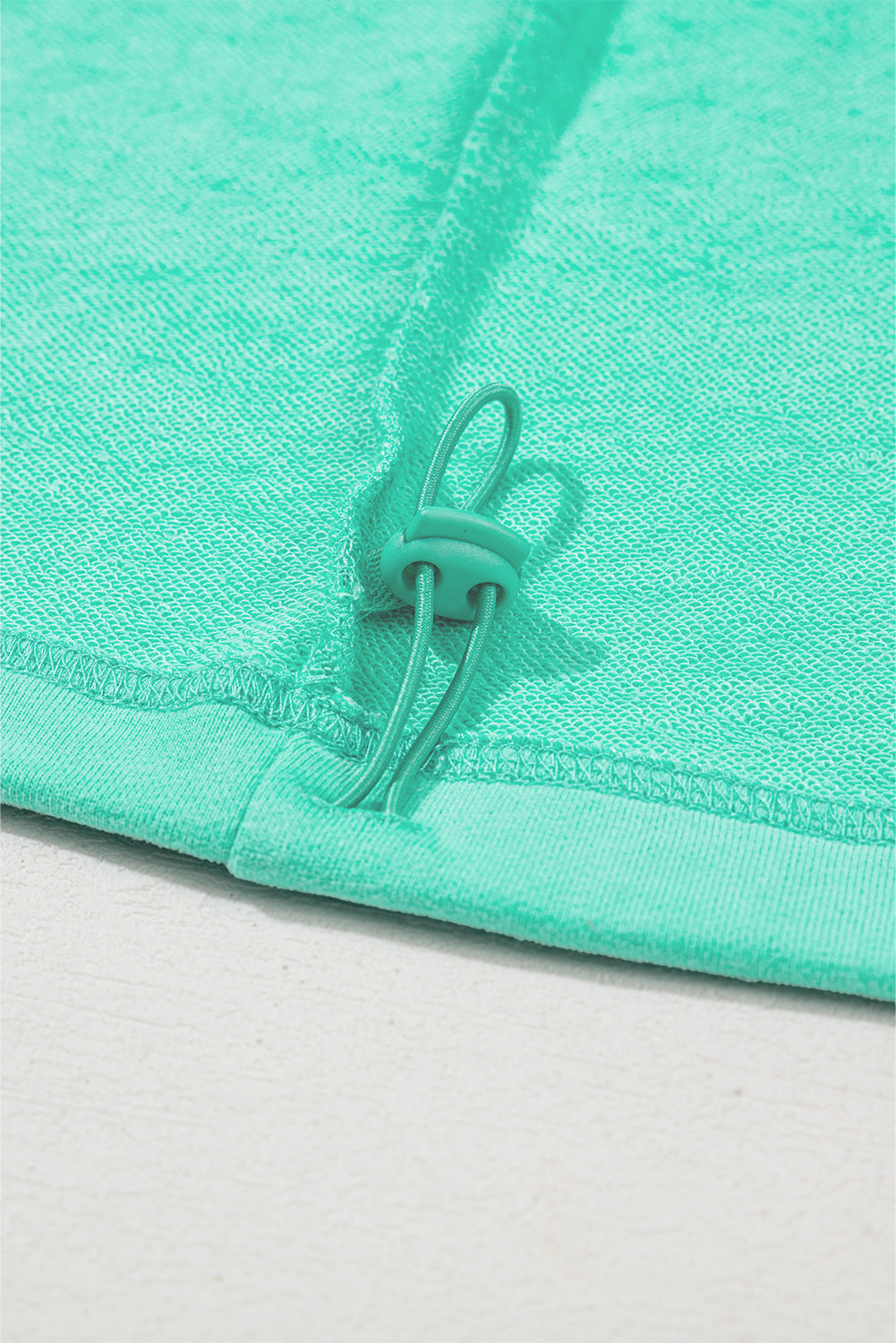 Aruba Blue Solid Kangaroo Pocket Half Zipper Oversized Hoodie Sweatshirts & Hoodies JT's Designer Fashion