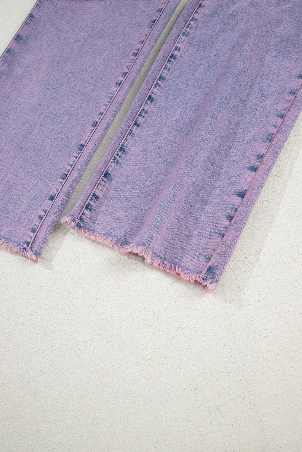 Orchid Petal Vintage Wash Frayed Hem Ankle-length Jeans Jeans JT's Designer Fashion