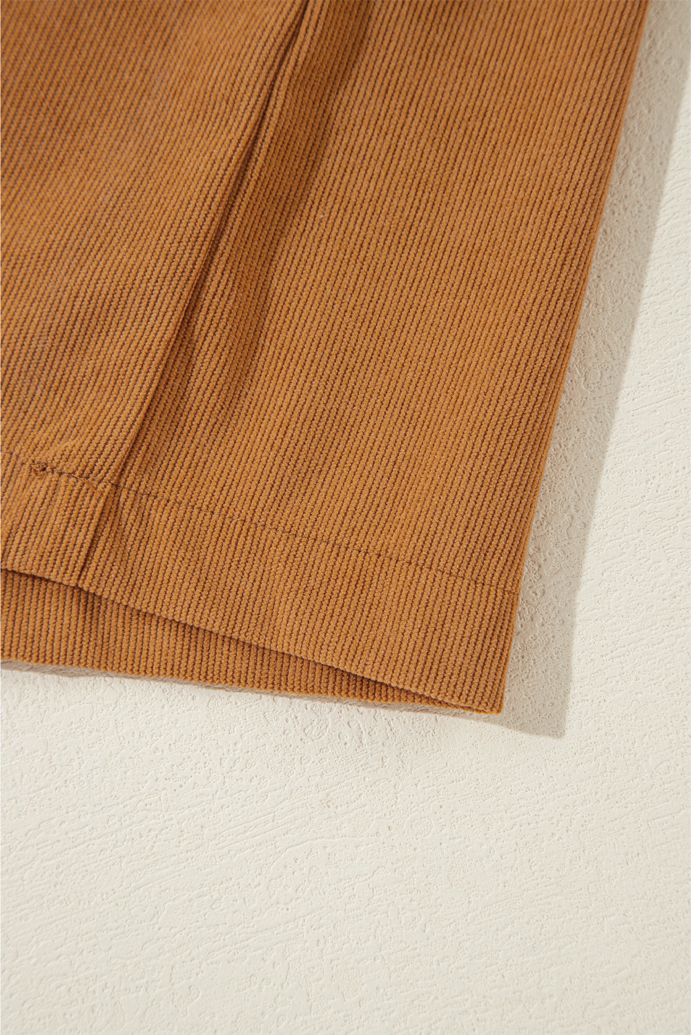 Desert Gold Corduroy Pleated Puff Sleeve Shift Short Dress Mini Dresses JT's Designer Fashion