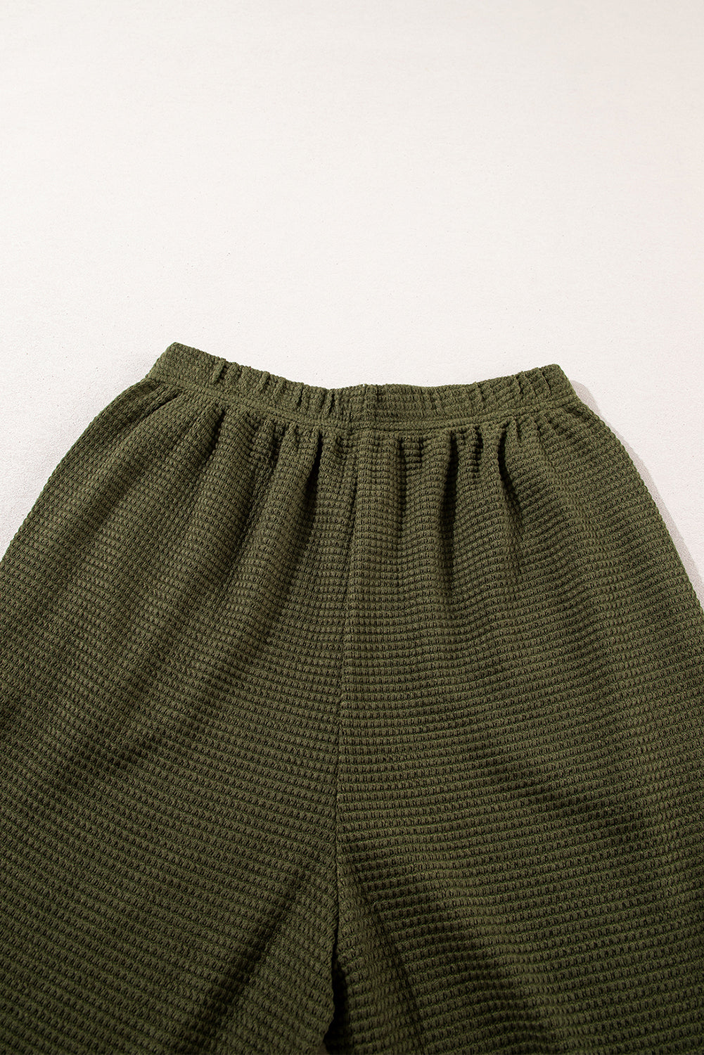 Four Leaf Clover Solid Color Textured Buttoned Shirt and Casual Pants Set Pant Sets JT's Designer Fashion