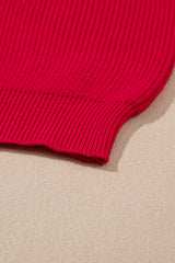 Racing Red Sparkle All The Way Tinsel Crew Neck Plus Size Sweater Plus Size Sweaters & Cardigans JT's Designer Fashion