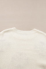 White Snowflake Christmas Tunic Sweater Sweaters JT's Designer Fashion