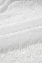 White Lace Sleeveless Knot Hollow Out Back Tied Waist Mini Dress Mini Dresses JT's Designer Fashion