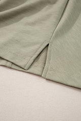 Laurel Green Folded Sleeve Twisted Mini T-Shirt Dress T Shirt Dresses JT's Designer Fashion