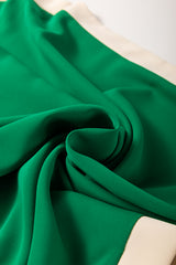 Green Oversized Color Block Boat Neck Tunic Blouse Blouses & Shirts JT's Designer Fashion