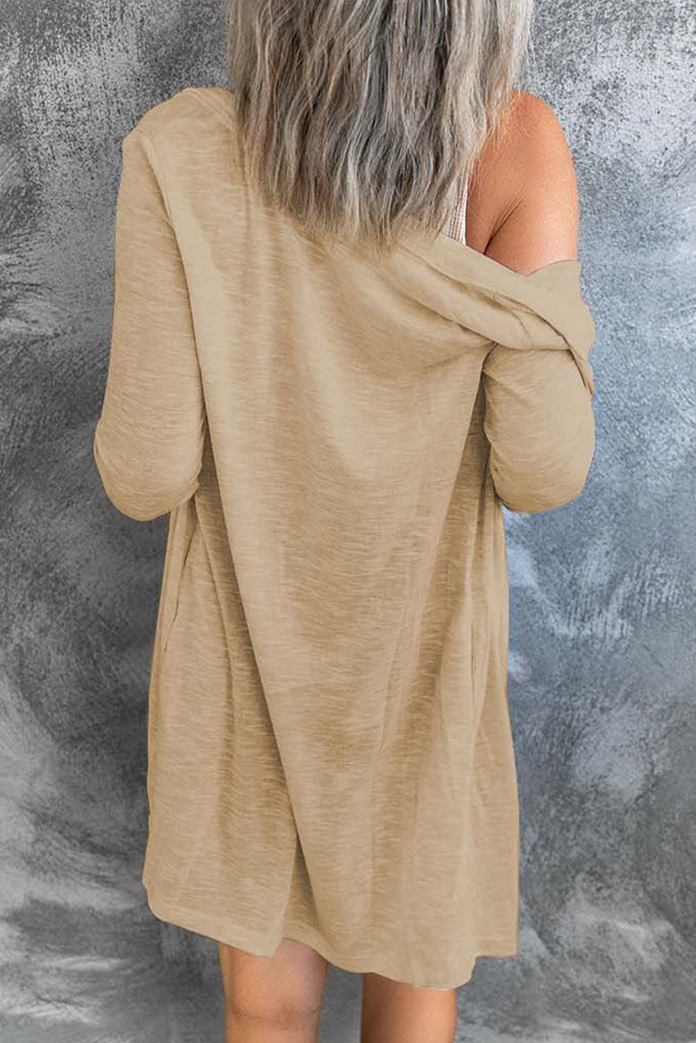 Solid Color Open-Front Buttons Cardigan Sweaters & Cardigans JT's Designer Fashion