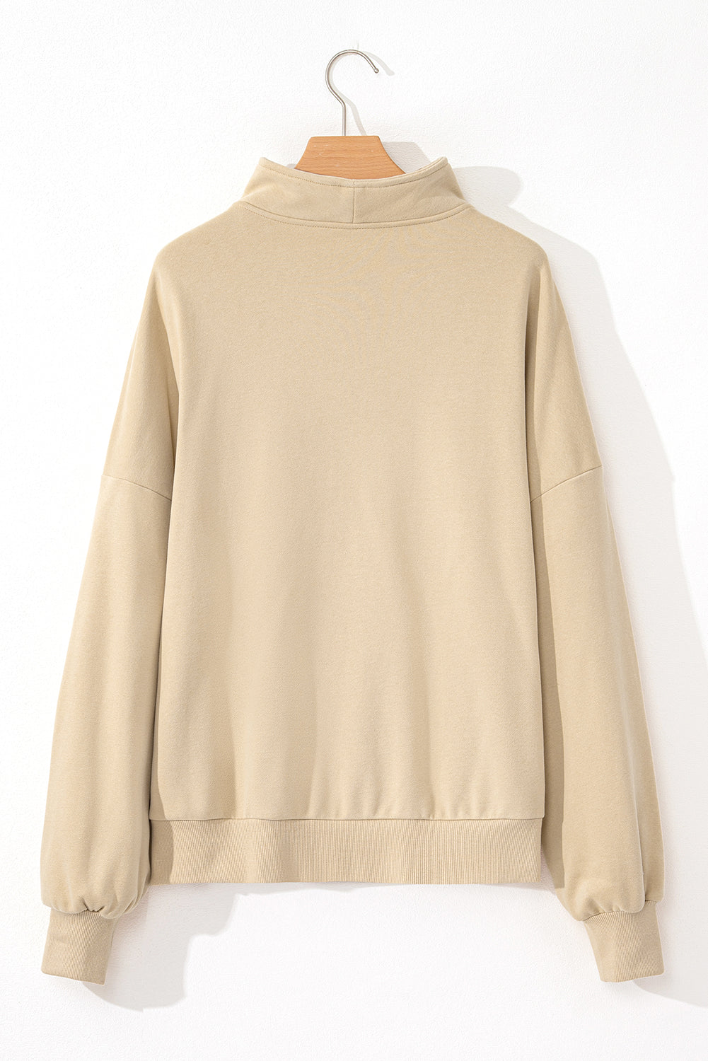 Smoke Gray Zip-up Stand Neck Kangaroo Pocket Sweatshirt Sweatshirts & Hoodies JT's Designer Fashion