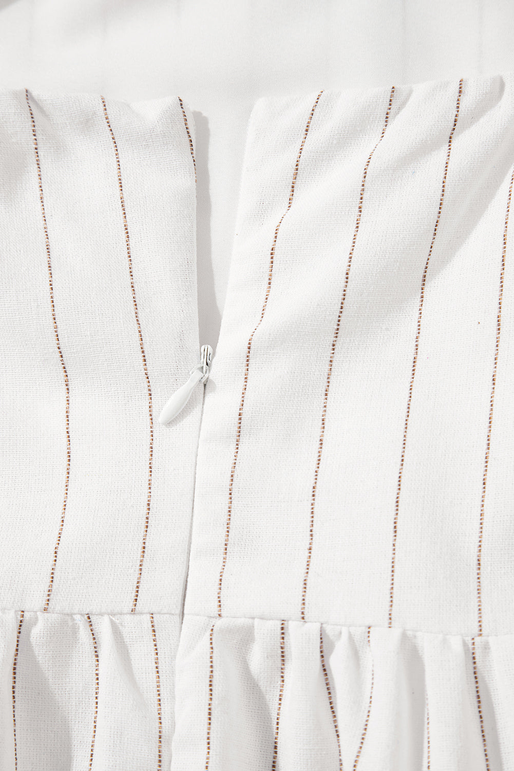 Beige Stripe Spaghetti Strap Pocketed High Waist Long Dress Maxi Dresses JT's Designer Fashion