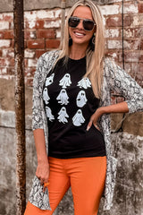 Black Halloween Ghost Graphic Tee Graphic Tees JT's Designer Fashion