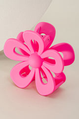 Rose Red Sweet Hollowed Flower Shape Claw Clip Headwear JT's Designer Fashion