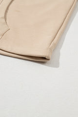 Parchment Solid Kangaroo Pocket Half Zipper Oversized Hoodie Sweatshirts & Hoodies JT's Designer Fashion