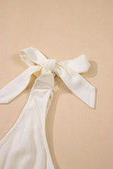 Oatmeal Solid Color Tied Straps Ruffle Tiered Mini Dress Mini Dresses JT's Designer Fashion