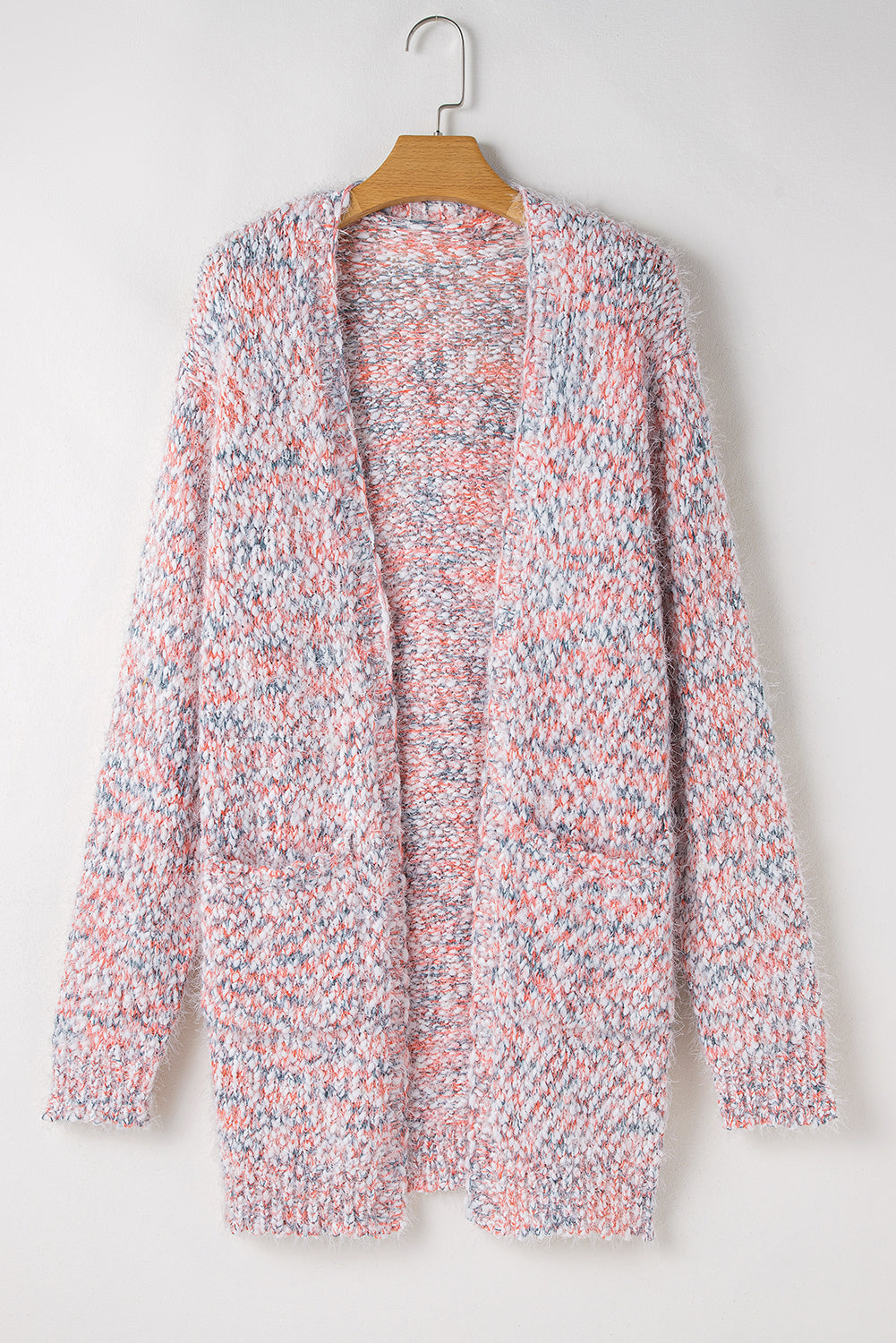 Pink Multicolor Confetti Open Front Knit Cardigan Cardigans JT's Designer Fashion