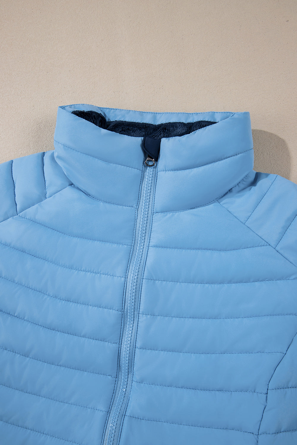 Myosotis Solid Color Quilted Zip-up Puffer Jacket Jackets JT's Designer Fashion