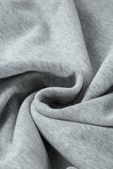 Light Grey Solid Loose Crew Neck Fleece Sweatshirt Sweatshirts & Hoodies JT's Designer Fashion