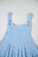 Checkered Pocketed Wide Leg Overalls Jumpsuits & Rompers JT's Designer Fashion