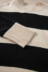 Jet Stream Colorblock Loose Pullover Sweater Sweaters JT's Designer Fashion