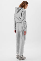 Light Grey Solid Color Fleece Lined Drawstring Waist Joggers Pants & Culotte JT's Designer Fashion