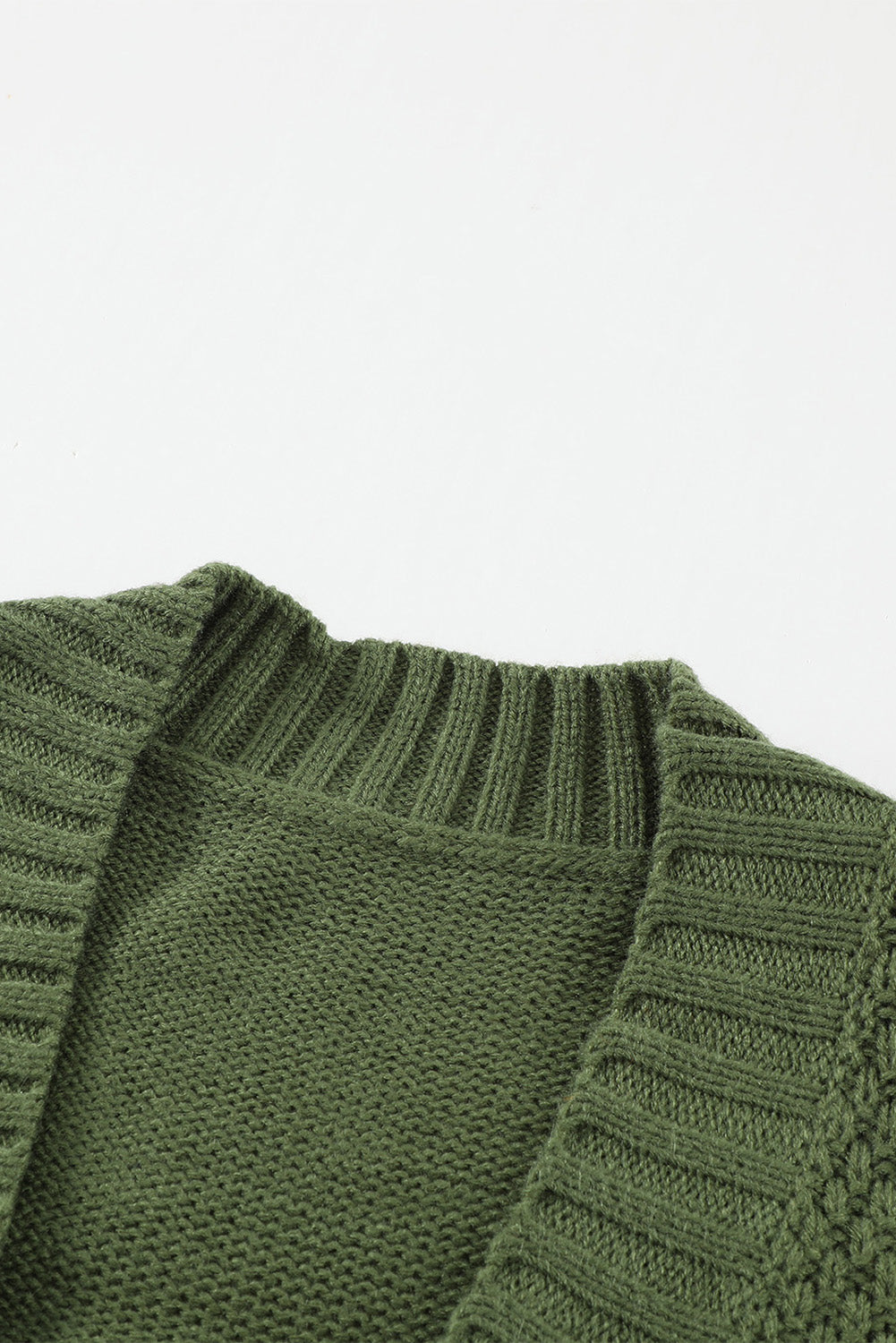 Green Front Pocket and Buttons Closure Cardigan Sweaters & Cardigans JT's Designer Fashion