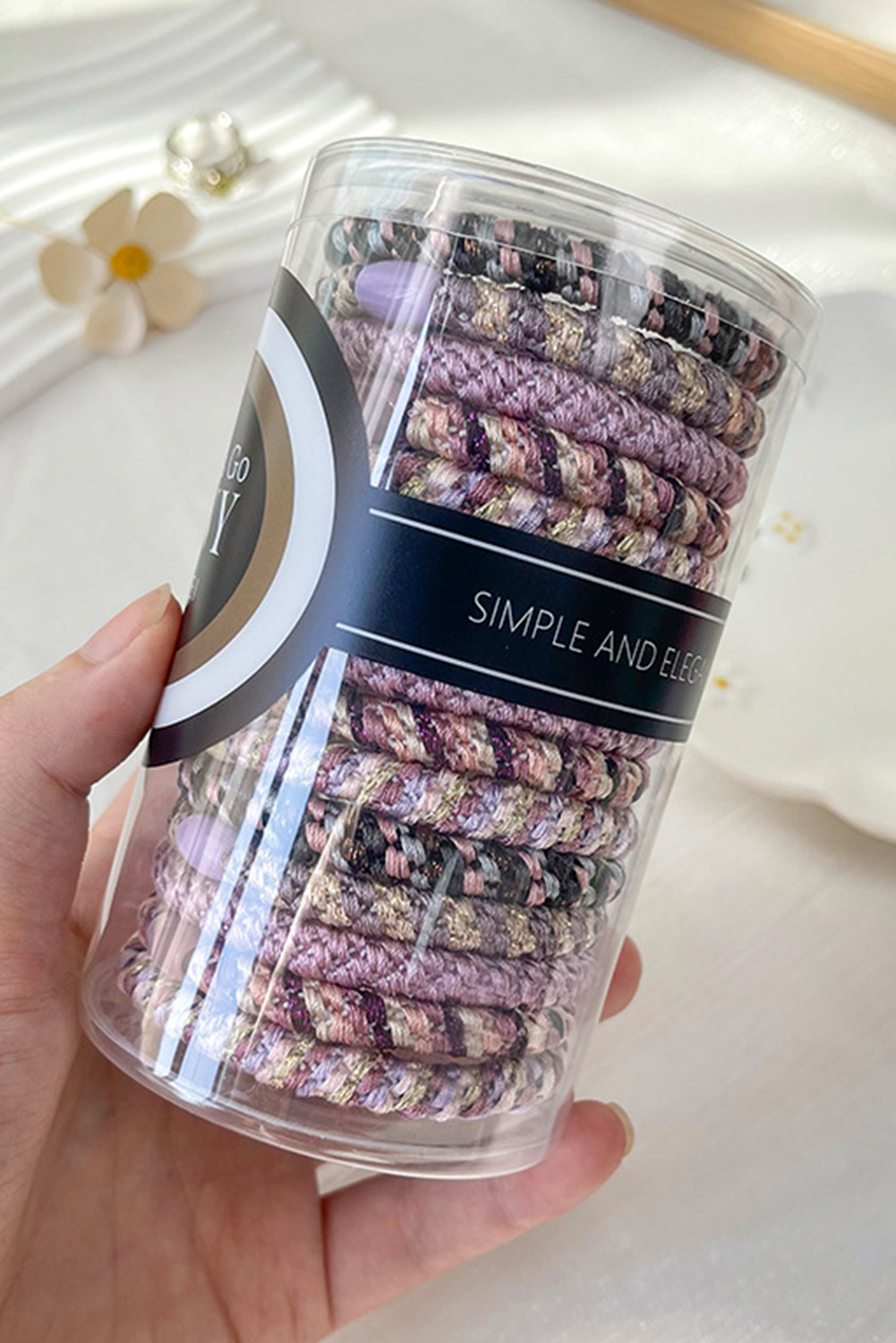 Phalaenopsis 15 pcs/box Elastic Braided Hair Tie Headwear JT's Designer Fashion