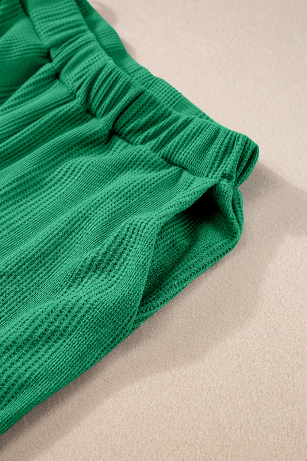 Green Solid Color Ribbed Ruffle Tank Top and Pants Set Pant Sets JT's Designer Fashion