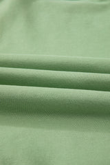 Smoke Green Solid Fleece Lined Drop Shoulder Terry Sweatshirt Sweatshirts & Hoodies JT's Designer Fashion