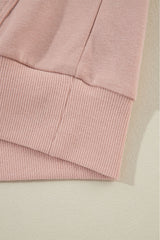 Fushia Solid Color Rivet Stud Raglan Sleeve Hoodie with Pocket Sweatshirts & Hoodies JT's Designer Fashion