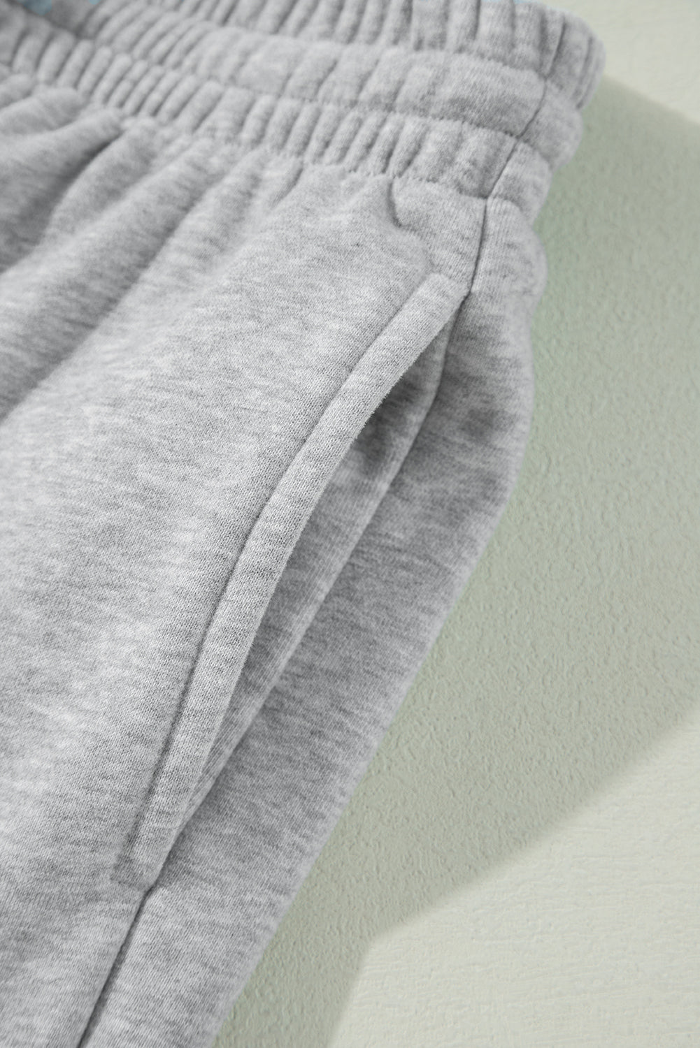 Light Grey Solid Color Fleece Lined Drawstring Waist Joggers Pants & Culotte JT's Designer Fashion