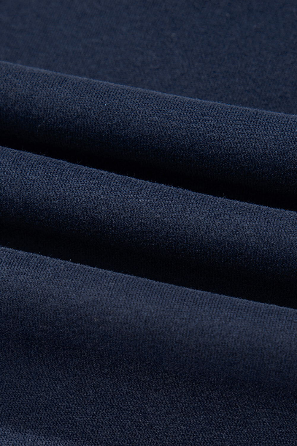 Navy Blue Solid Color Fleece Lined Drawstring Waist Casual Pants Pants & Culotte JT's Designer Fashion