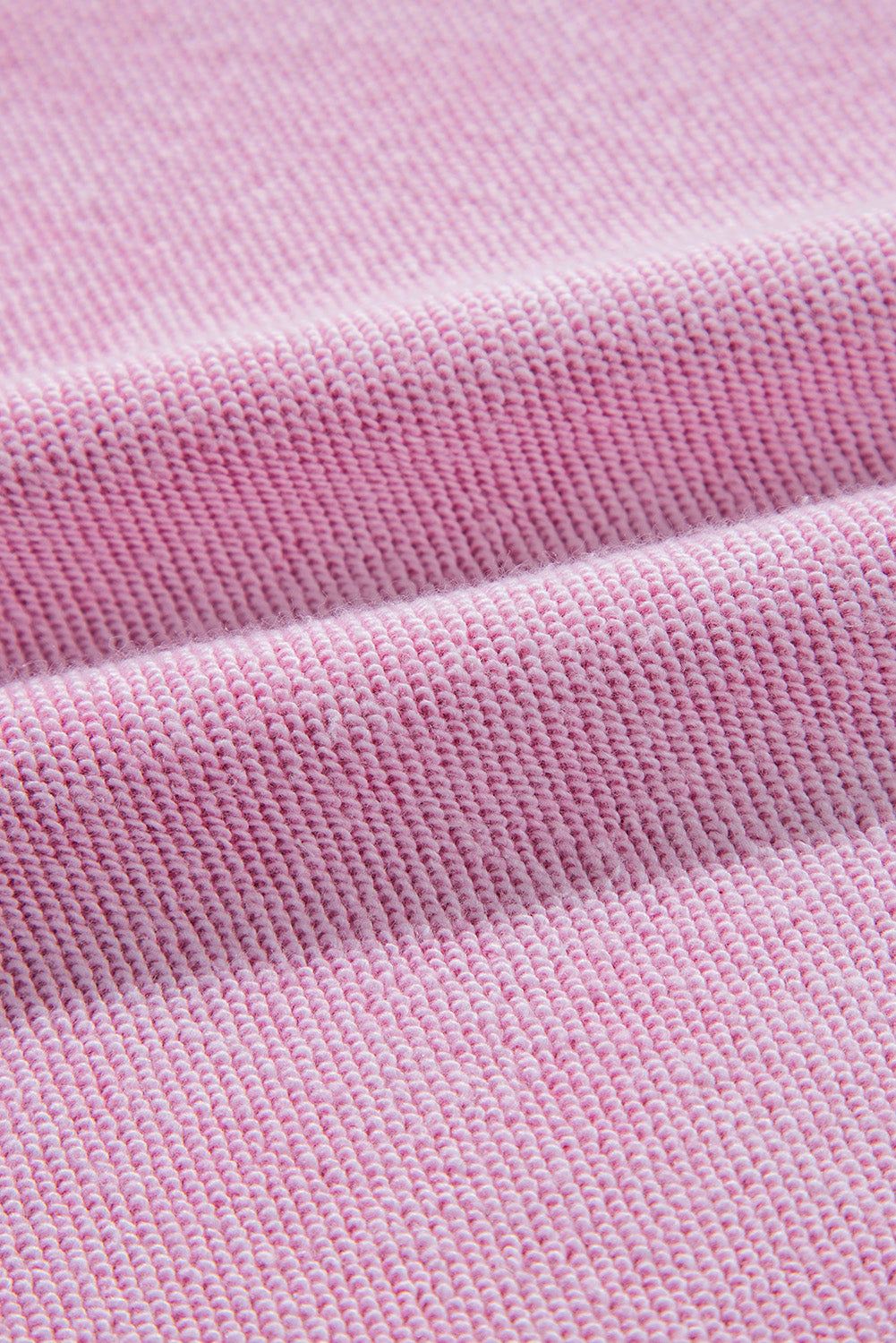 Pink Waffle Knit Patchwork Exposed Seam Raglan Sweatshirt Sweatshirts & Hoodies JT's Designer Fashion