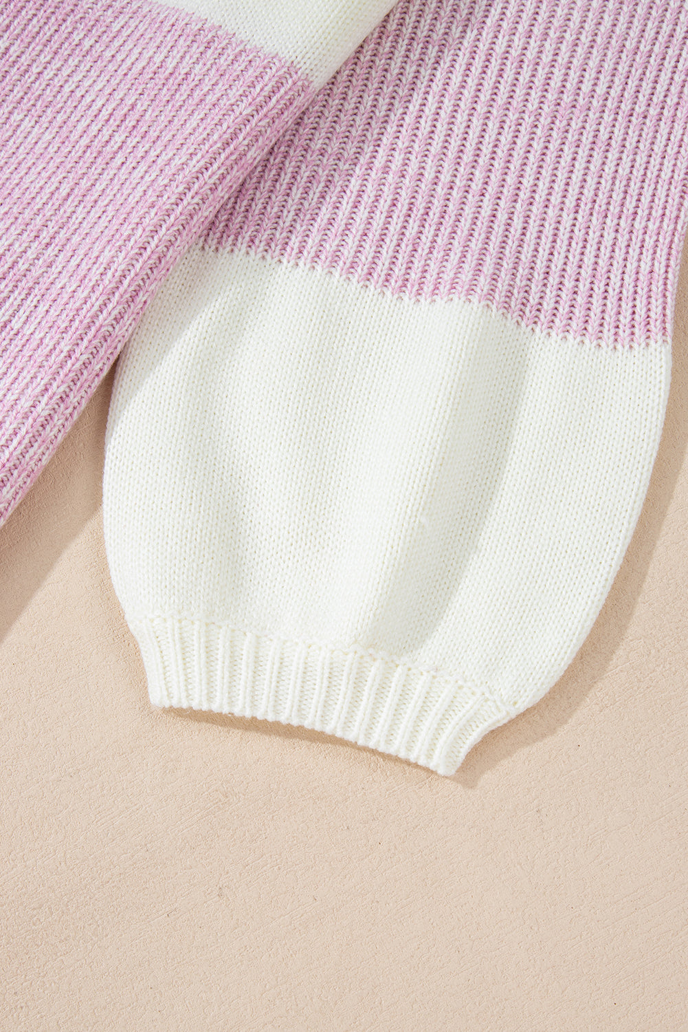 Bonbon Neutral Colorblock Tie Back Sweater Sweaters JT's Designer Fashion